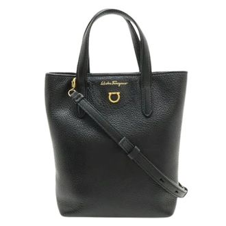 Ferragamo Pre-owned Leren 2-weg Tas - Dames - Pre-owned - Zwart - Maat: ONE Size Leer