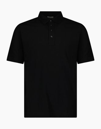 Moncler Mens Moncler Edit Short Sleeve Polo Shirt in Black - Size: 40