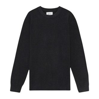 Nn.07 Round-neck Knitwear, male, Blue, XL, Black Crewneck Jumper with Fashion Detailing