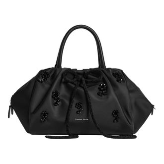 Simone Rocha Handbags, female, Black, Size: ONE SIZE Handbag with embroidered decorations