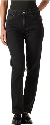 Selected Jeans, Dames, Zwart, W33 L32, Katoen, Slfslim Bea-Kori MW Jeans