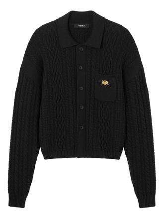 Versace wool cardigan - men - Virgin Wool - 56 - Black