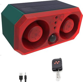 OEM Alarma Solar Para Exteriores Con Sensor De Movimiento: Comboss Dog Barking, Detector De Movimiento Con Sonido De Ladrido De Perro Con 2 Generadores De