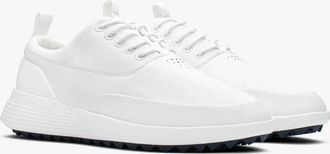 Wolf & Shepherd Mens Wolf & Shepherd Crossover Sneaker White Leather Golf Shoes HAWK1216