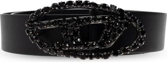 Diesel Oval D Logo B-1Dr Riem - Dames - Riemen - Zwart - 95 CM - Leer - Accessoires