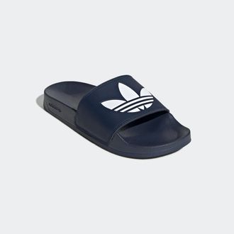 adidas Badesandale ADIDAS ORIGINALS LITE ADILETTE, Herren, Gr. 40,5, blau (collegiate navy, cloud wei&szlig;, collegiate navy), Synthetik, clean, Schuhe Badesandal