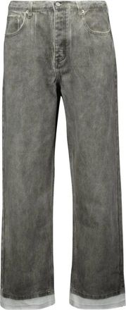 Iro Grijze Denim Jeans met Witte Zoom - Heren - Regular Fit Jeans - Grijs - W31 - Denim - Jeans