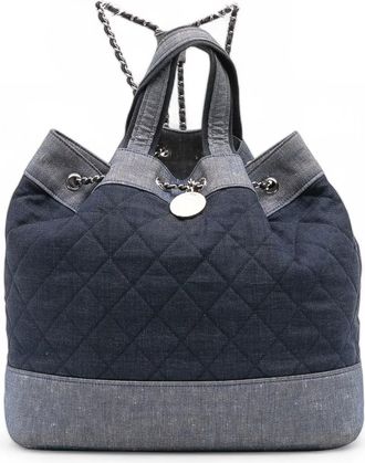 Chanel Zaino Medallion trapuntato 2014 - Blu