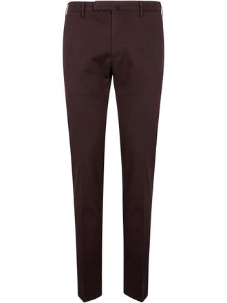 Incotex pressed-crease chino trousers - Brown