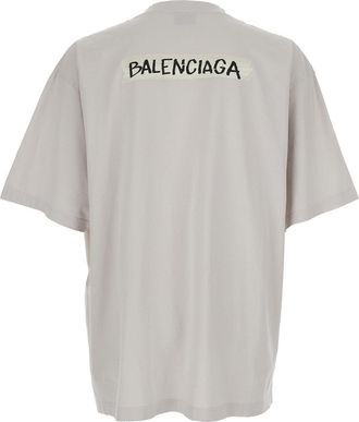 Balenciaga Mens T-Shirt Cotton White T-Shirts And Polos