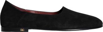 Dolce & Gabbana Black Suede Loafers Formal Slip On Mens Shoes