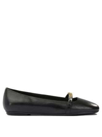Pinko Pinko Leather Ballet Flats With Square Toe