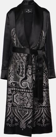 Etro Silk-blend belted coat