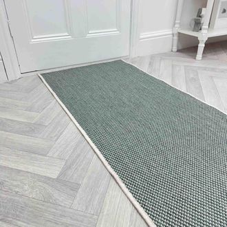 Runrug Carpet Runner Rug - Indoor/Outdoor, Reversible, 2mm - Coastal in Green | Size: 60 cm x 330 cm
