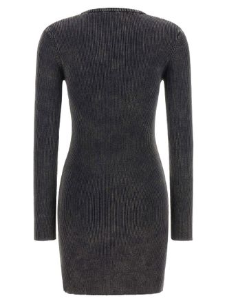 Diesel Ribbed Cotton Mini Dress - Black
