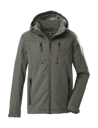 Killtec Softshelljacke KILLTEC KOW 79 MN SFTSHLL JCKT, Herren, Gr. 4XL, moosgr&uuml;n, Oberseite: 92% Polyester, 8% Elasthan;R&uuml;ckseite: 100% Polyester, Jacken Soft