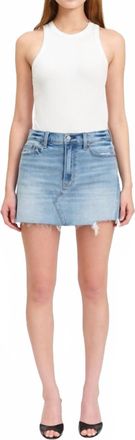 Daze Malibu Denim Mini Skirt In Obviously Vintage Wash