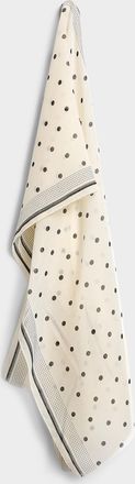 Le 31 Mens Polka dot lightweight white scarf Imported from Seoul