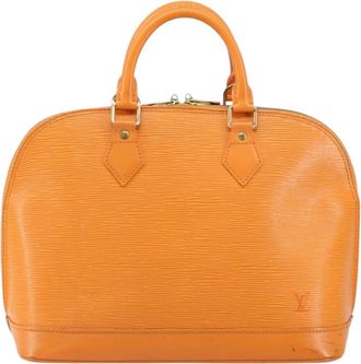 Louis Vuitton Vintage Alma Handbag Epi Leather Orange Leather Handbag (Pre-Owned)