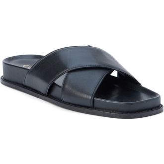 Matisse Footwear Hannah Slide Sandal in Black Leather at Nordstrom, Size 10