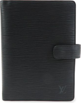 Louis Vuitton Ring Agenda Cover Epi Leather Black Leather Briefcase Bag (Pre-Owned)