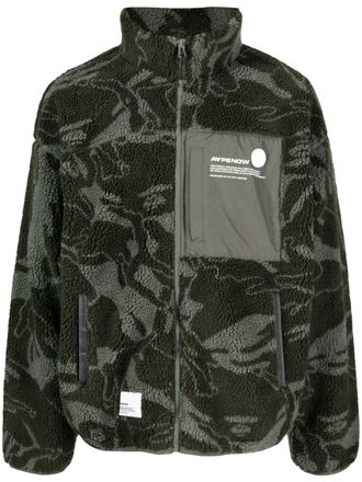 Aape By A Bathing Ape camouflage-print fleece jacket - Green