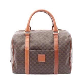 Celine Pre-owned Handbags, female, Brown, Size: ONE SIZE Pre-owned Macadam PVC Coated Canvas Leather Handbag