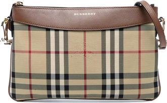Burberry 2000-2017 Haymarket Check Peyton canvas crossbodytas - Bruin