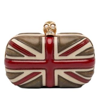 Alexander McQueen Pre-owned Clutches, female, Multicolor, Size: ONE SIZE Pre-owned Crystal Skull Clutch