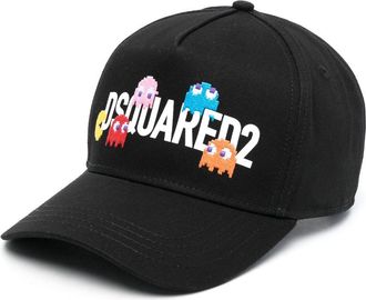 Dsquared2 logo-print cotton cap - men - Cotton - One Size - Black
