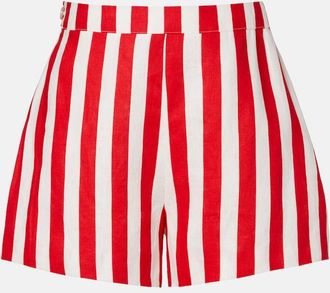 Poss&eacute; Shorts Perri de lino a rayas