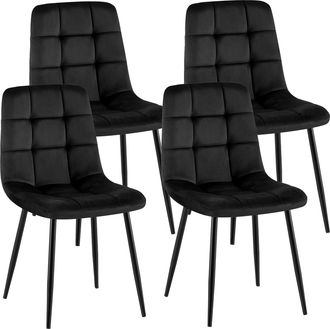 Clp Clp - Lote De 4 Sillas De Comedor Antibes Negro
