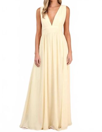 Lulus Heavenly Hues Maxi Dress In Pale Yellow