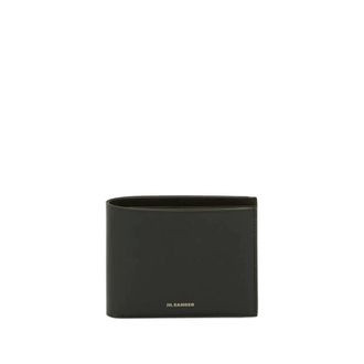 Jil Sander Wallets & Cardholders, male, Black, Size: ONE SIZE Leather Bi-Fold Wallet
