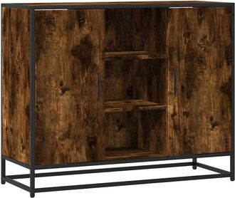 vidaXL Vidaxl - Aparador madera de ingeniería roble ahumado 92x35x76 cm