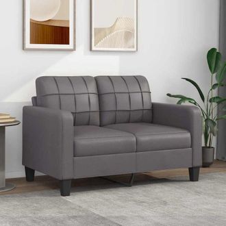 vidaXL Divano a 2 Posti Grigio 120 cm in Similpelle - Vidaxl