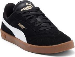 Puma Club II Indoor Sneaker in Puma Black/Puma Gold/Gum at Nordstrom Rack, Size 10.5