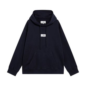 Maison Margiela Heren, Sweatshirts & Hoodies, Blauw, Maat: L Katoen