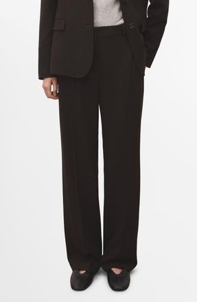 Mango Straight Leg Pants in Chocolate at Nordstrom, Size 2