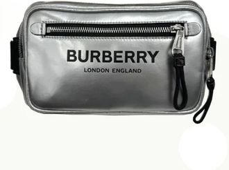 Burberry Pre-owned Canvas crossbody-bags - Dames - Vintage Schoudertas - Grijs - ONE Size - Leer - Vintage