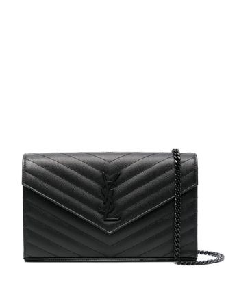 Saint Laurent Classic Cassandre chain wallet - Black
