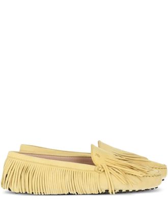 Tod's Gommino loafers - women - Rubber/Leather/Suede - 35.5 - Yellow
