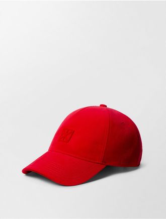 Calvin Klein Mens Emblem Logo Baseball Cap - Red