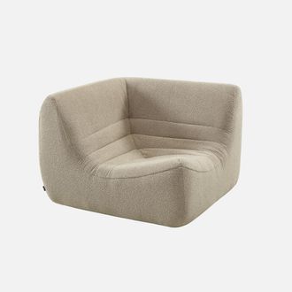 Sweeek Sill&oacute;n Envasado Al Vac&iacute;o Esquinero De Borreguito Texturizado