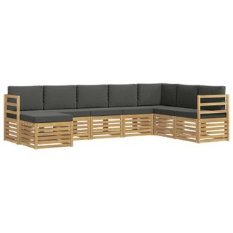 vidaXL Conjunto De Sof&aacute;s De Exterior 8 Pcs Blanco Y Antracita Vidaxl