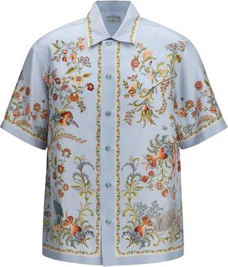 Etro Multicolor Silk Pattern Mens Shirt