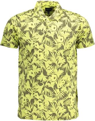 GANT Polo Shirt met Korte Mouwen - Heren - Korte mouwen Overhemden - Geel - S - Katoen - Overhemden