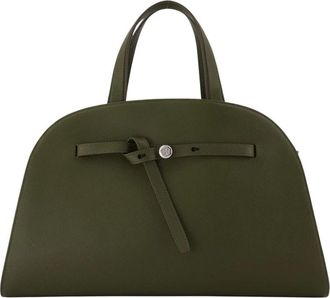 Tory Burch Romy Bauletto Handtas - Dames - Handtassen - Groen - ONE Size - Leer - Tassen