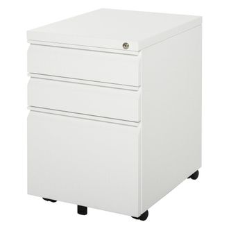 Carter's Vinsetto Mobile Vertical File Cabinet Lockable Metal Filling Cabinet with 3 Drawers and Anti-tilt Design - CARTER | TJ Hughes