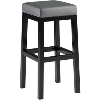 Clp Clp - Taburete De Bar Taylor Revestimiento De Polipiel Altura Del Asiento 78 Cm Estructura De Metal Negro Gris
